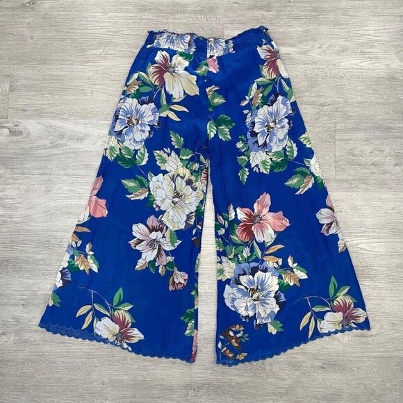 Johnny Was Women’s Small Arlow Floral Multicolor Blue Pants Boho Baggy NWT New